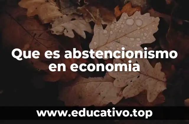 Que es abstencionismo en economia