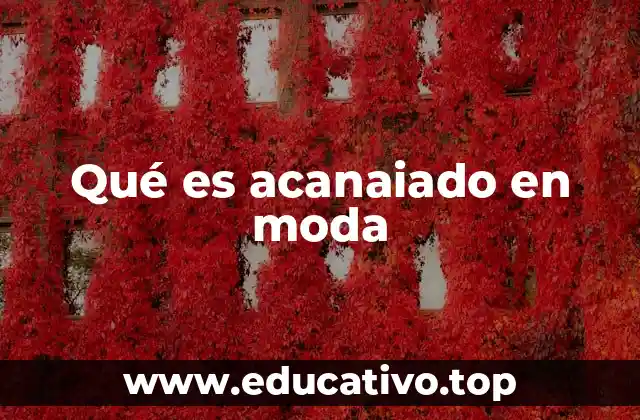 Qué es acanaiado en moda