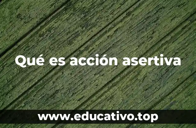Qué es acción asertiva