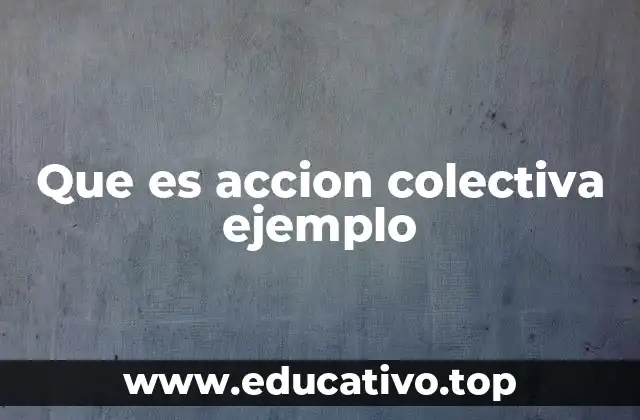 Que es accion colectiva ejemplo