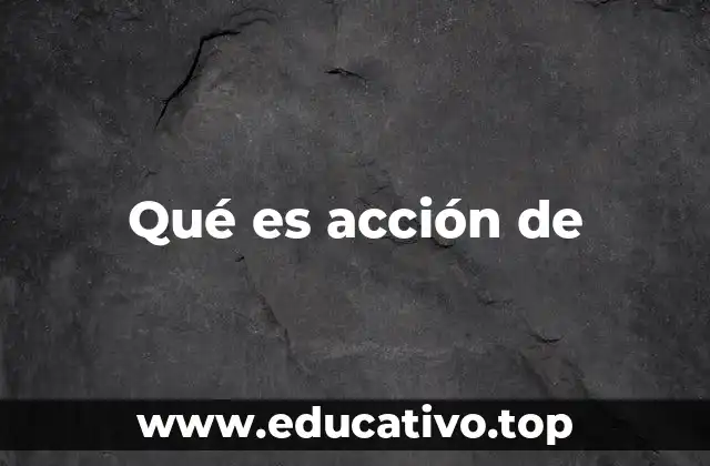 Qué es acción de