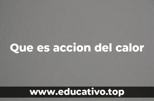 Que es accion del calor
