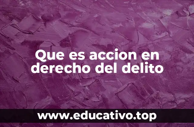 Que es accion en derecho del delito