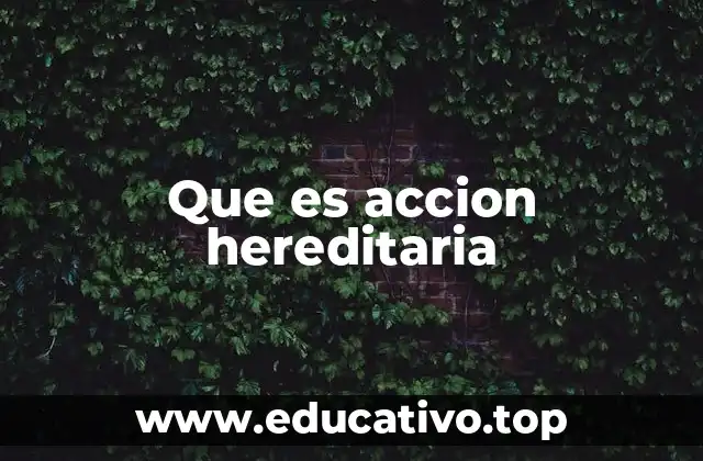 Que es accion hereditaria