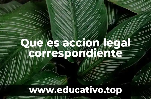 Que es accion legal correspondiente