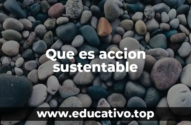 Que es accion sustentable