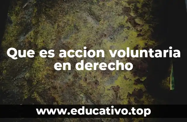 Que es accion voluntaria en derecho