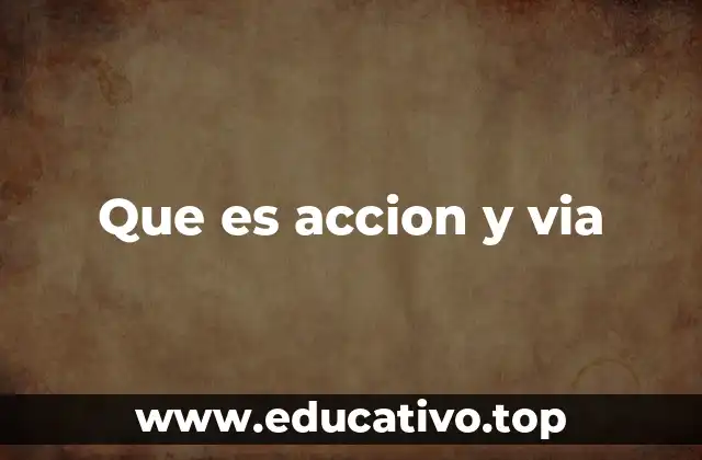 Que es accion y via