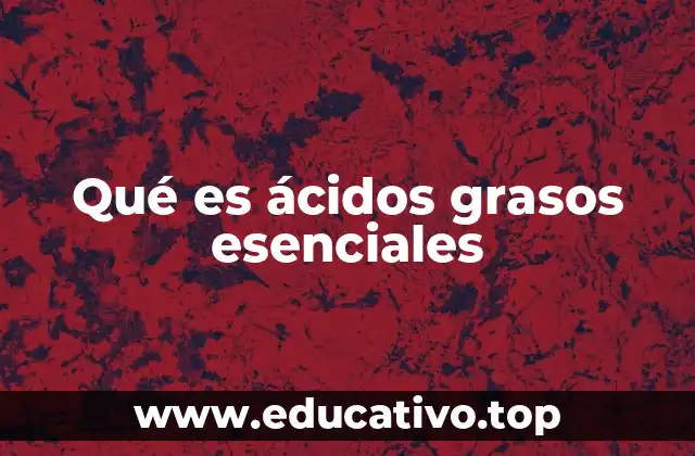 Qué es ácidos grasos esenciales