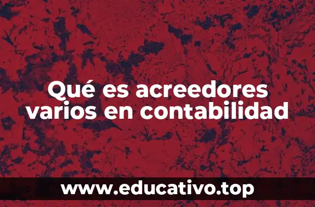 Qué es acreedores varios en contabilidad