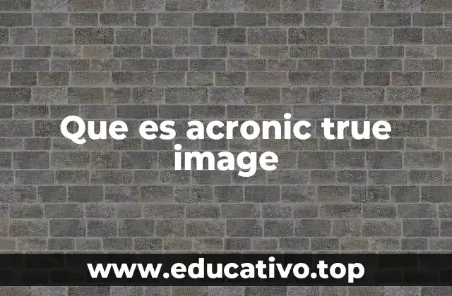 Que es acronic true image