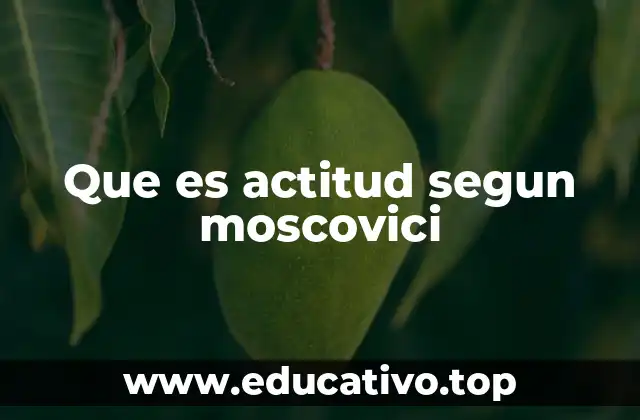 Que es actitud segun moscovici