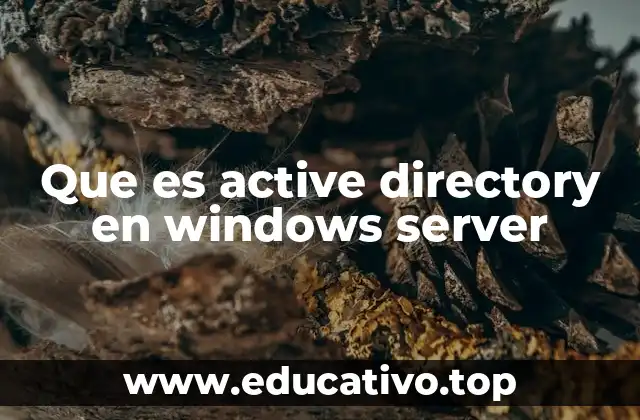 Que es active directory en windows server