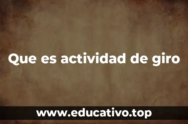 Que es actividad de giro