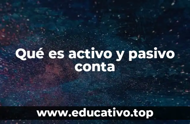 Qué es activo y pasivo conta