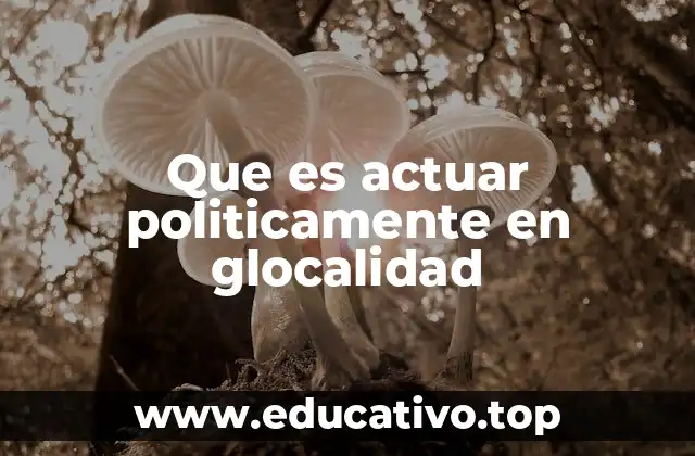 Que es actuar politicamente en glocalidad