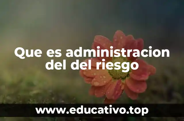 Que es administracion del del riesgo
