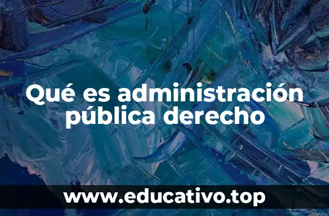 Qué es administración pública derecho