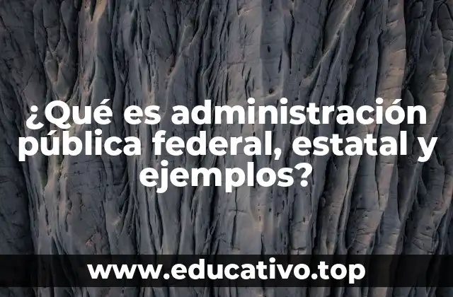 ¿Qué es administración pública federal, estatal y ejemplos?