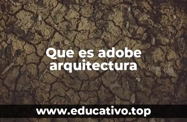 Que es adobe arquitectura