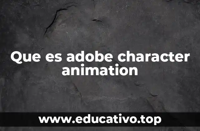 Que es adobe character animation