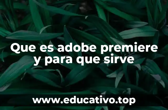 Que es adobe premiere y para que sirve