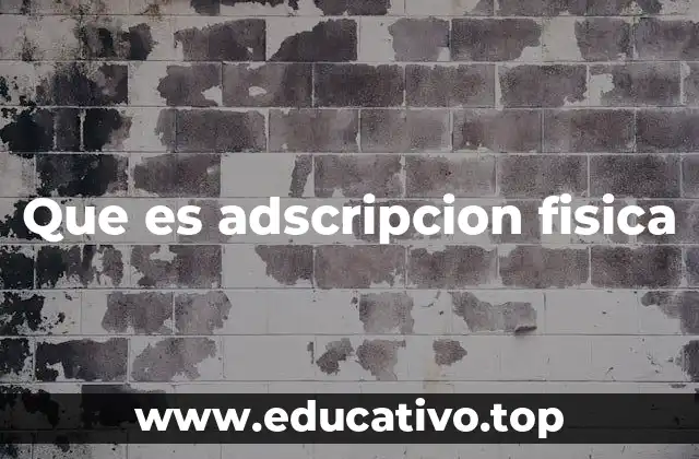 Que es adscripcion fisica