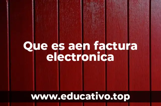 Que es aen factura electronica