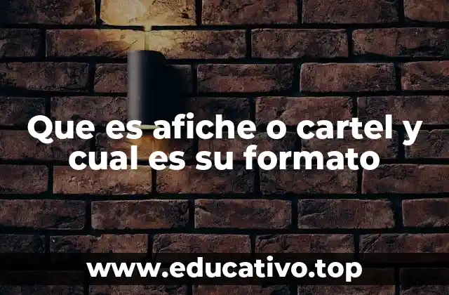 Que es afiche o cartel y cual es su formato