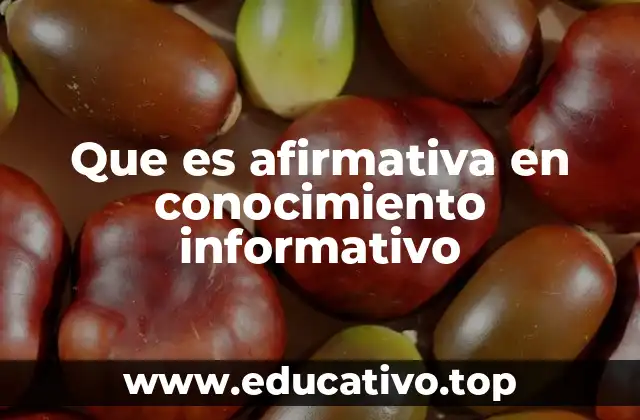 El rol de las afirmativas en la construcción del conocimiento