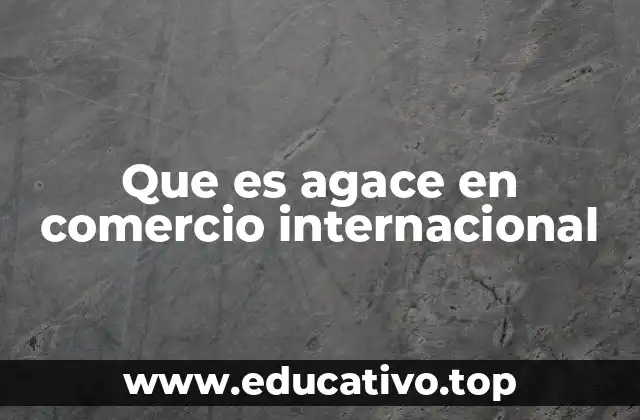 Que es agace en comercio internacional