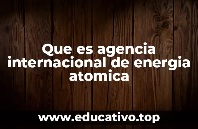 Que es agencia internacional de energia atomica