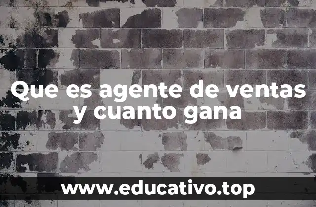 Que es agente de ventas y cuanto gana