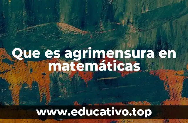 Que es agrimensura en matemáticas