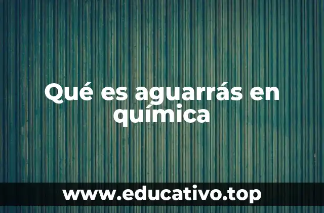 Qué es aguarrás en química