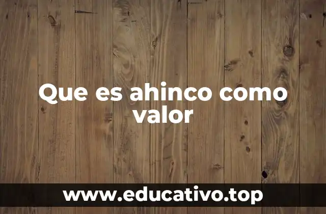 Que es ahinco como valor