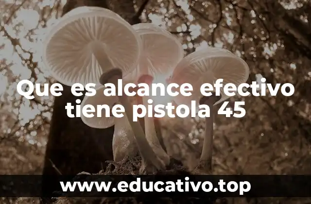 Que es alcance efectivo tiene pistola 45