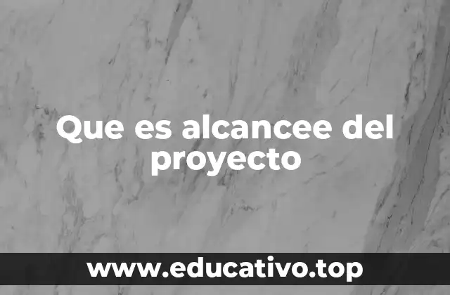 Que es alcancee del proyecto