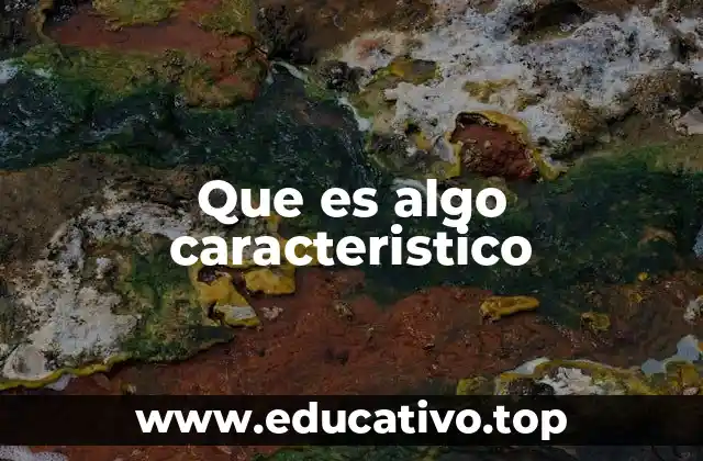 Que es algo caracteristico