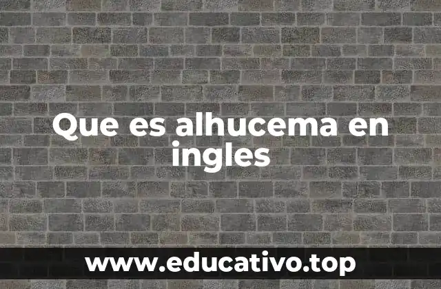 Que es alhucema en ingles
