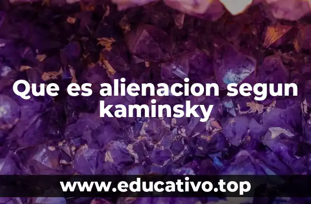 Que es alienacion segun kaminsky
