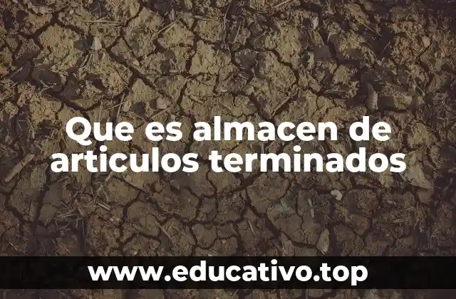 Que es almacen de articulos terminados