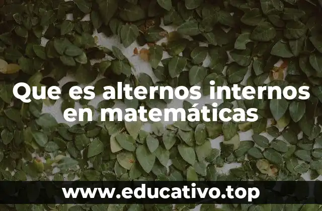 Que es alternos internos en matemáticas