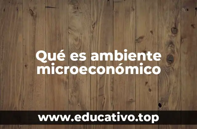 Factores que conforman el entorno microeconómico