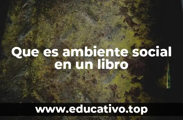 Que es ambiente social en un libro