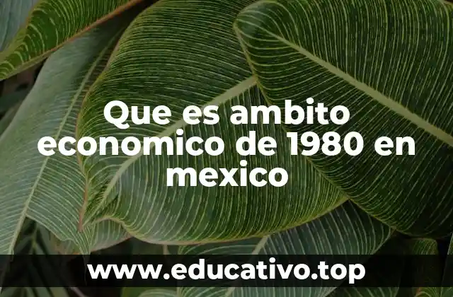 Que es ambito economico de 1980 en mexico