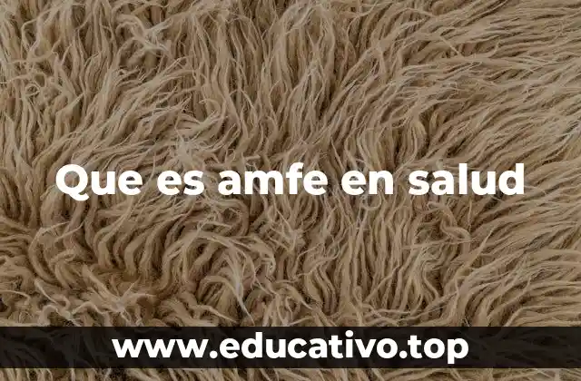 Que es amfe en salud