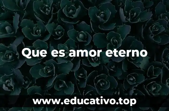 Que es amor eterno