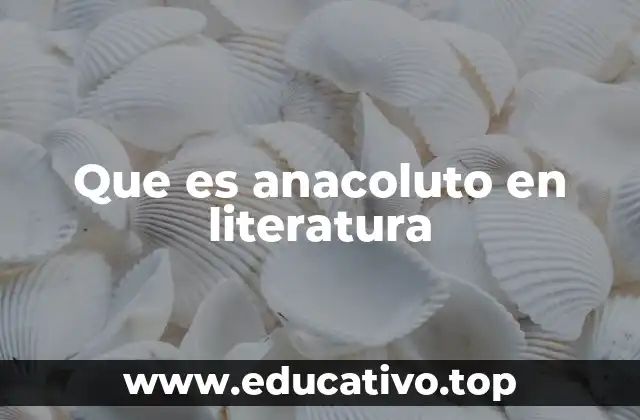 Que es anacoluto en literatura