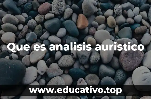 Que es analisis auristico